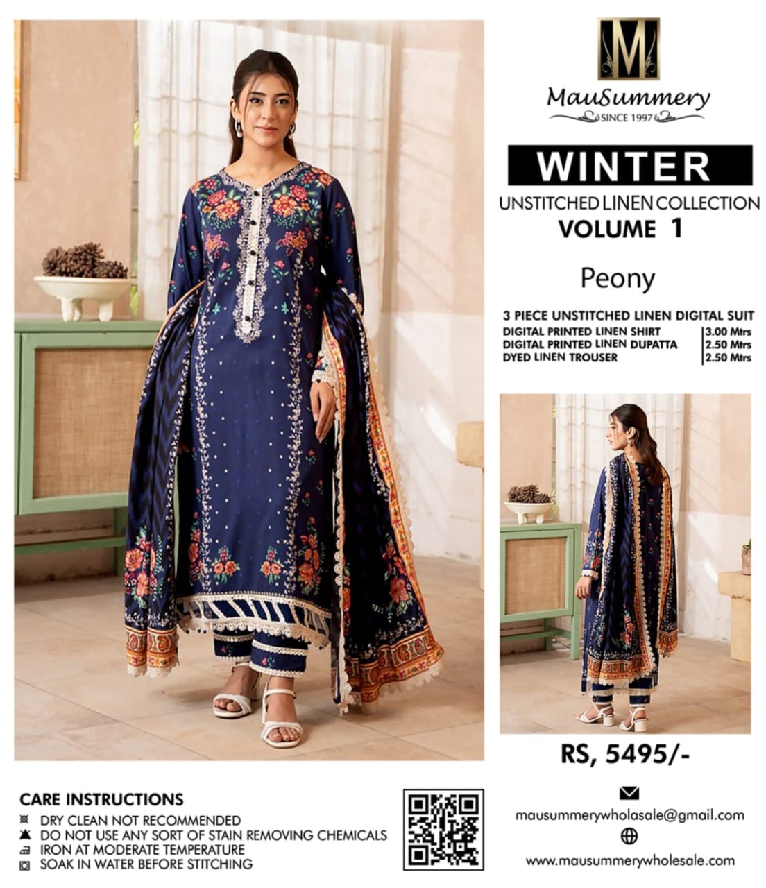 Peony (3 Pcs Digital Printrd Suit)